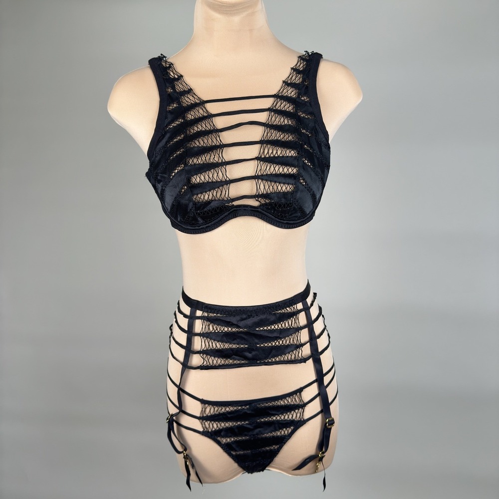 Agent Provocateur RAYNA Black Lace Set 34D/2(small) - Picture 3 of 9